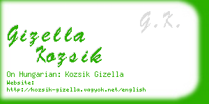 gizella kozsik business card